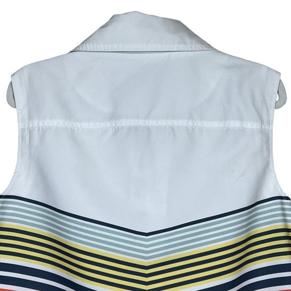 Inspired Style Spanner Grande Prix Mock Neck Full Zip Sleeveless Golf Jacket - Picture 5 of 11